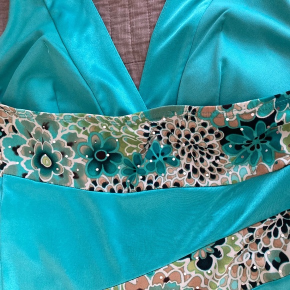 LOVE TEASE Halter Top v-neck Asymmetrical Backless Dress  SZ S - Picture 9 of 15